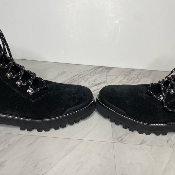 Marc Fisher Izzie Black Suede Lug Sole Boot 9 1/2 M - Picture 9 of 16